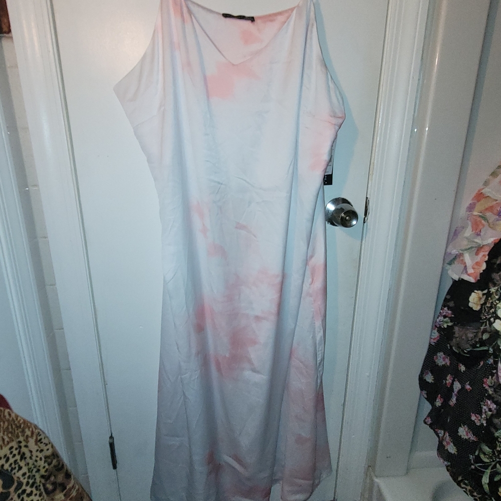 Tie-Dyed Dress by Black Tape Size 2x Thin adjustable straps. Maxi length